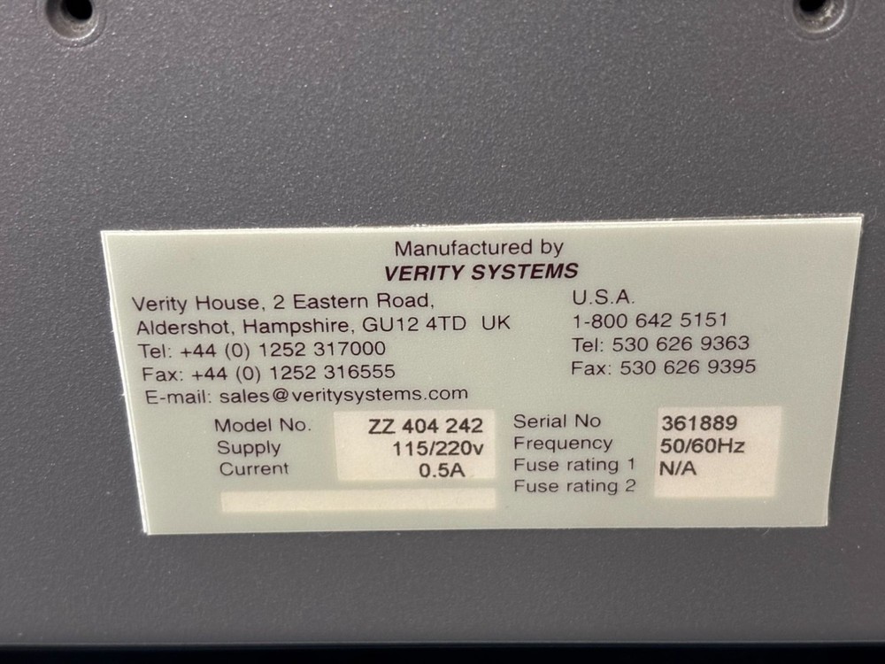 Verity Systems CopyDisc Platinum Series Verity 2 CD Duplicator ZZ 404 242