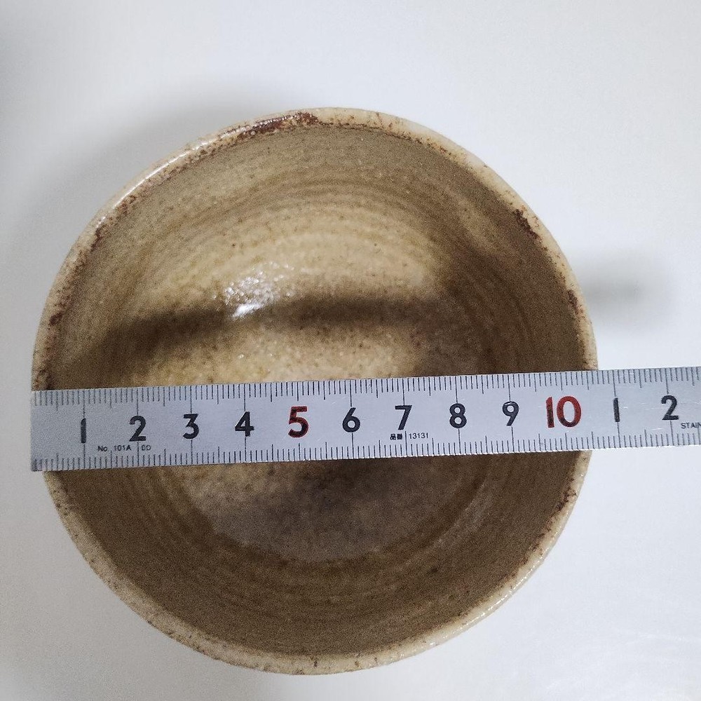 Tea Utensils For practice use Shino ware? Shiranagashi pattern Matcha