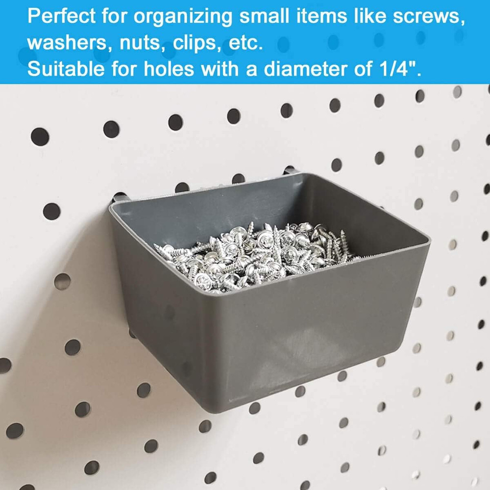 Pegboard Hooks Assortment with Pegboard Bins, Peg Locks, for Organizing Various