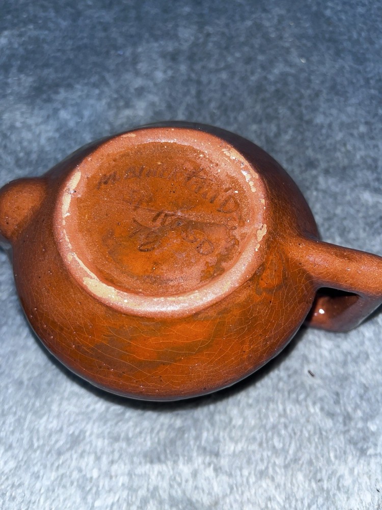 Brown Pottery Tea Pot, With Design
