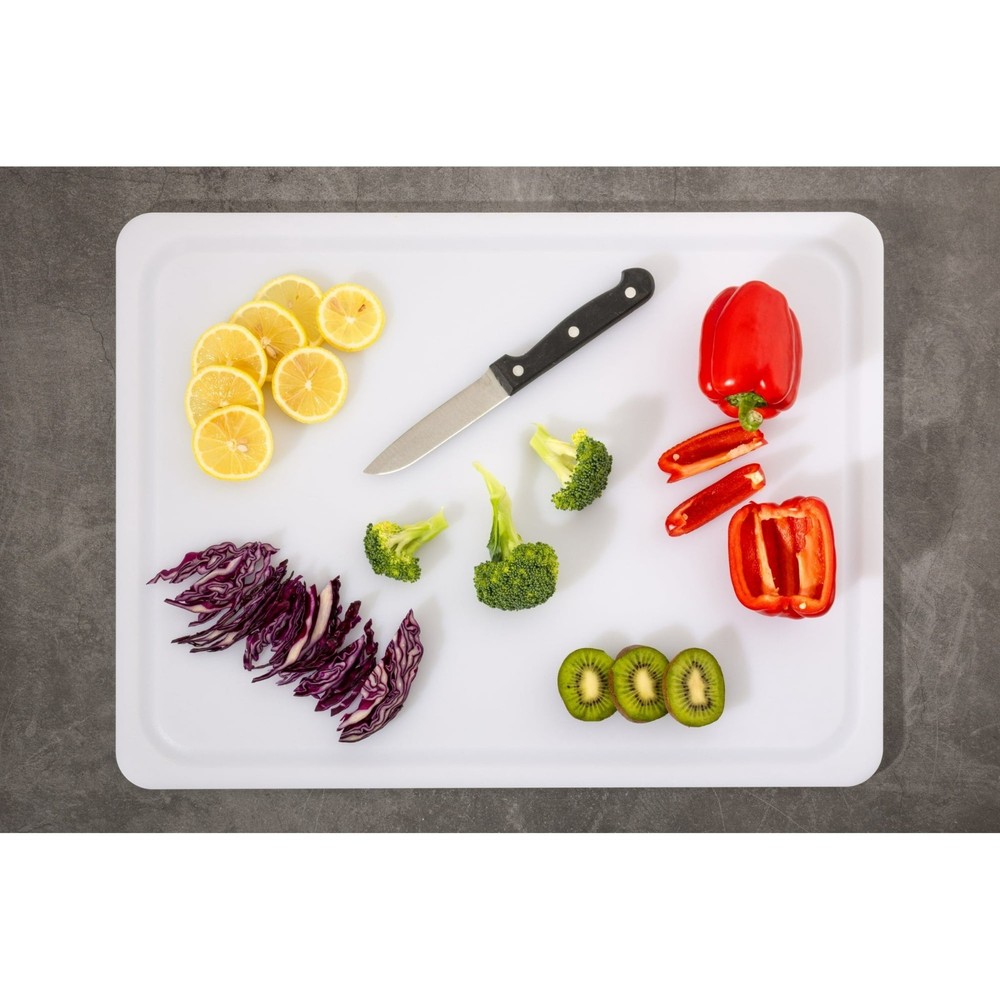 15"X20" Non-Slip Poly Cutting Board, White Color