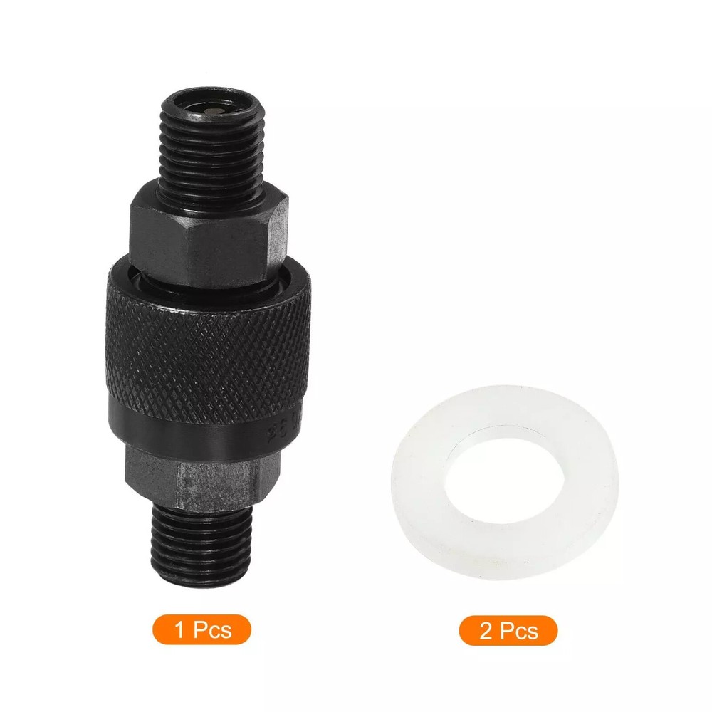 Hydraulic Quick Connect Coupler Set M14 x1.5mm Male Pipe Fitting Black.