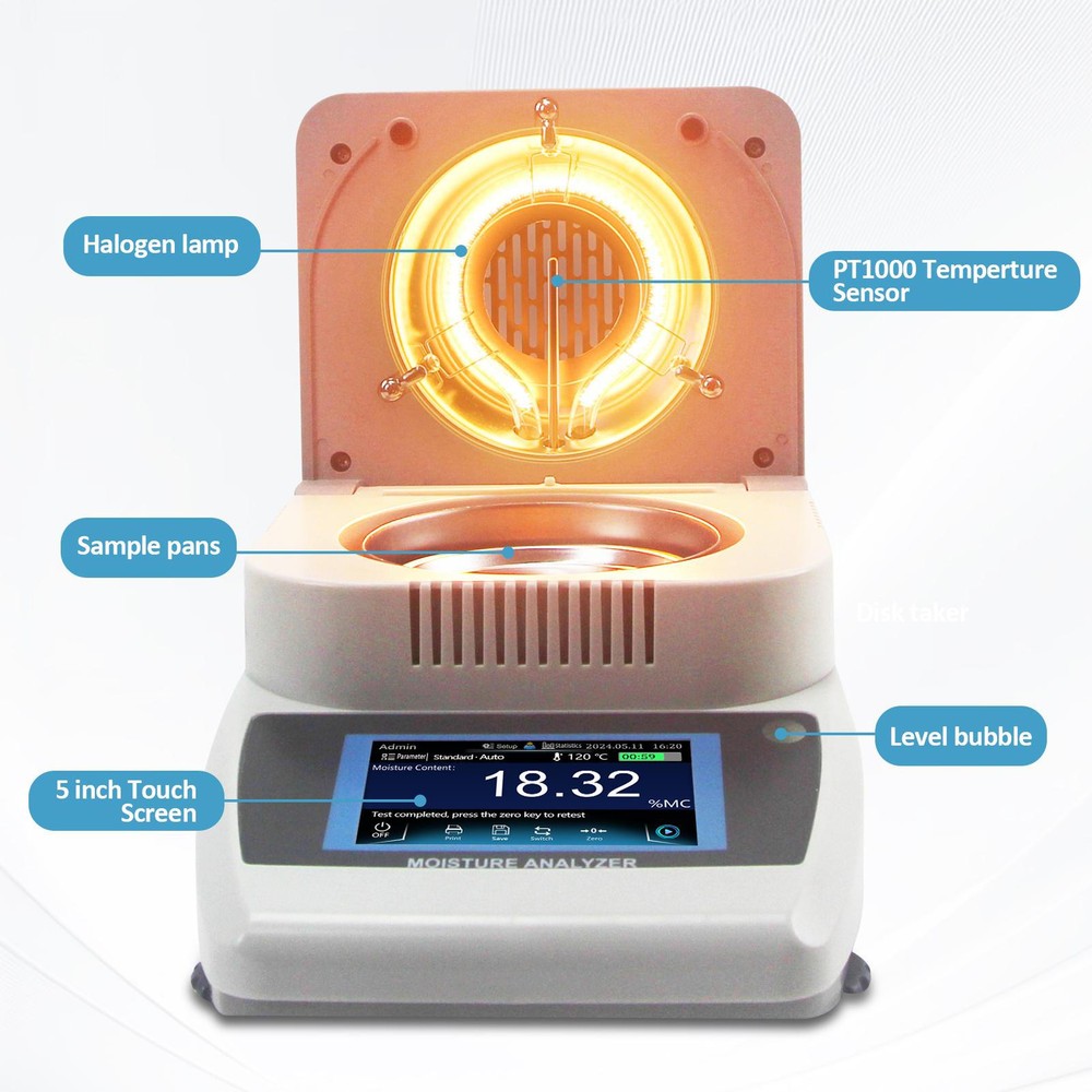 Moisture Analyzer Machine Halogen Heating Lab Moisture Analyzer 120g advantage