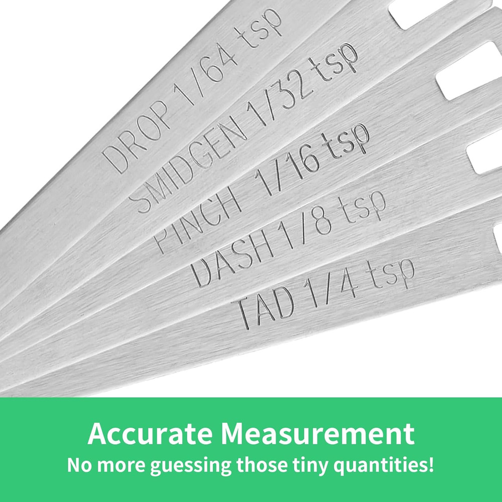 5PCS Small Measuring Spoons Set - Stainless Steel Tiny Measuring Spoons for Coo