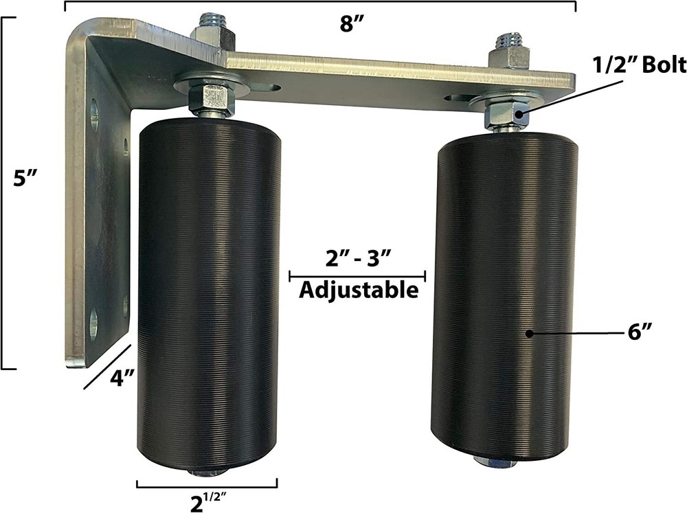 Slide Gate Guide Rollers L Post Bolted Bracket Mount for Sliding Rolling Gate
