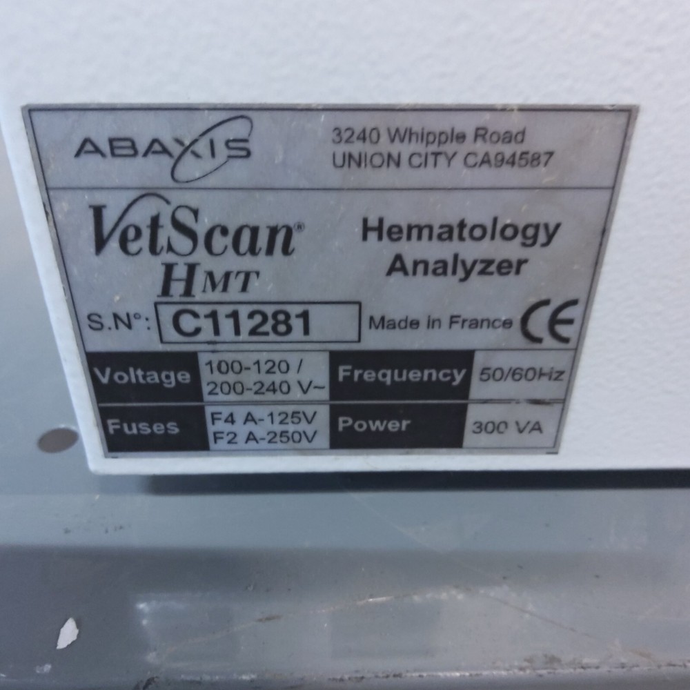 ABAXIS VETSCAN HMT HEMATOLOGY ANALYZER