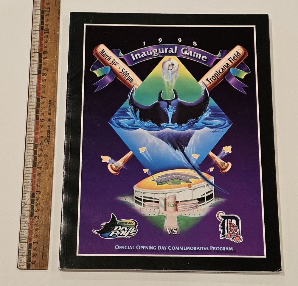 1998 TAMPA BAY DEVIL RAYS Inaugural Game March 3/31 Commemorative Program