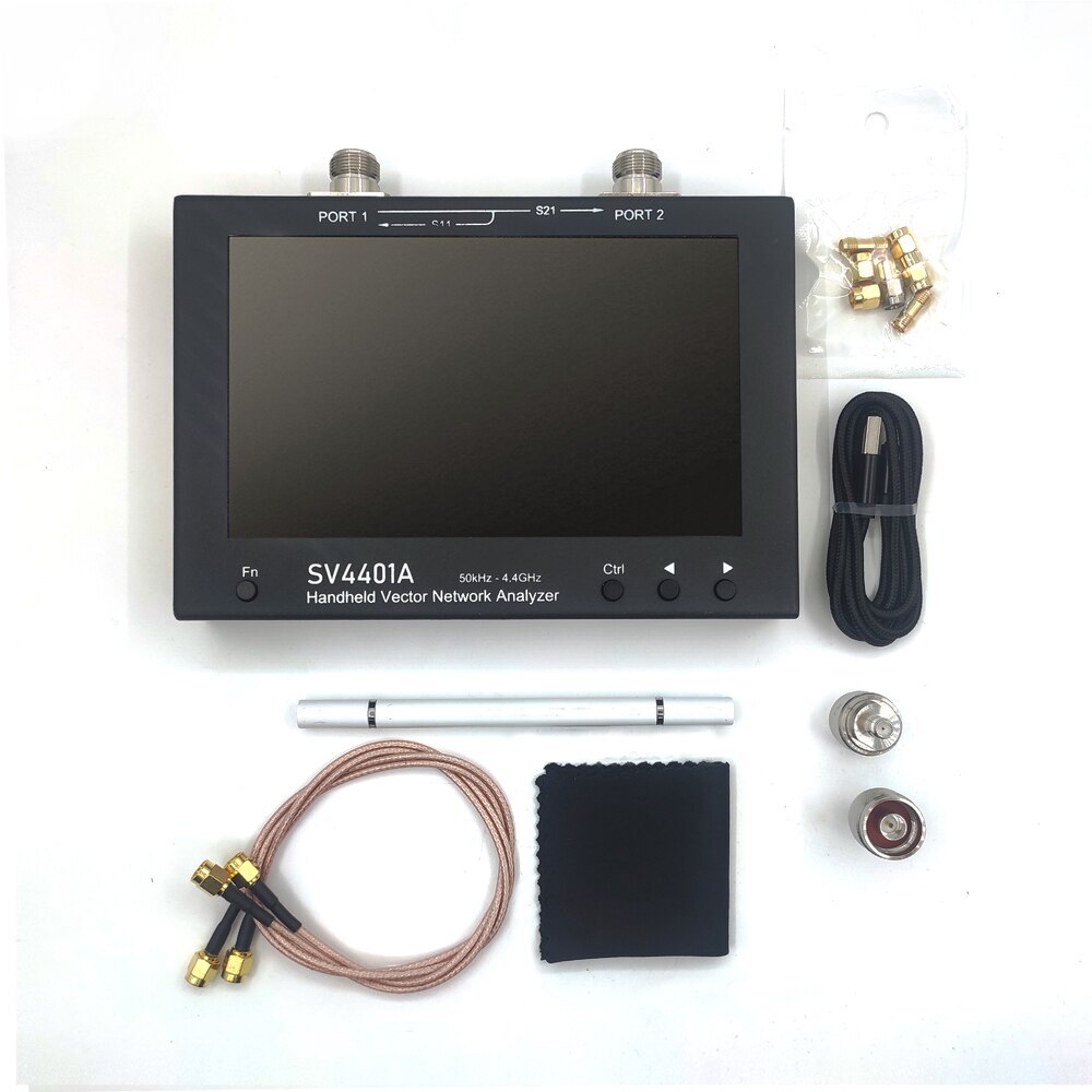 SV4401A 50KHz-4.4GHz VNA Vector Network Analyzer 100DB Dynamic 7 Inch Touch LCD