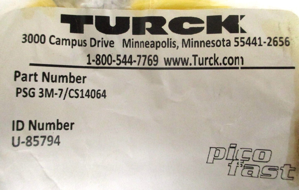 TURCK , PSG-3M-7 / CS14064 , CABLE , SURPLUS