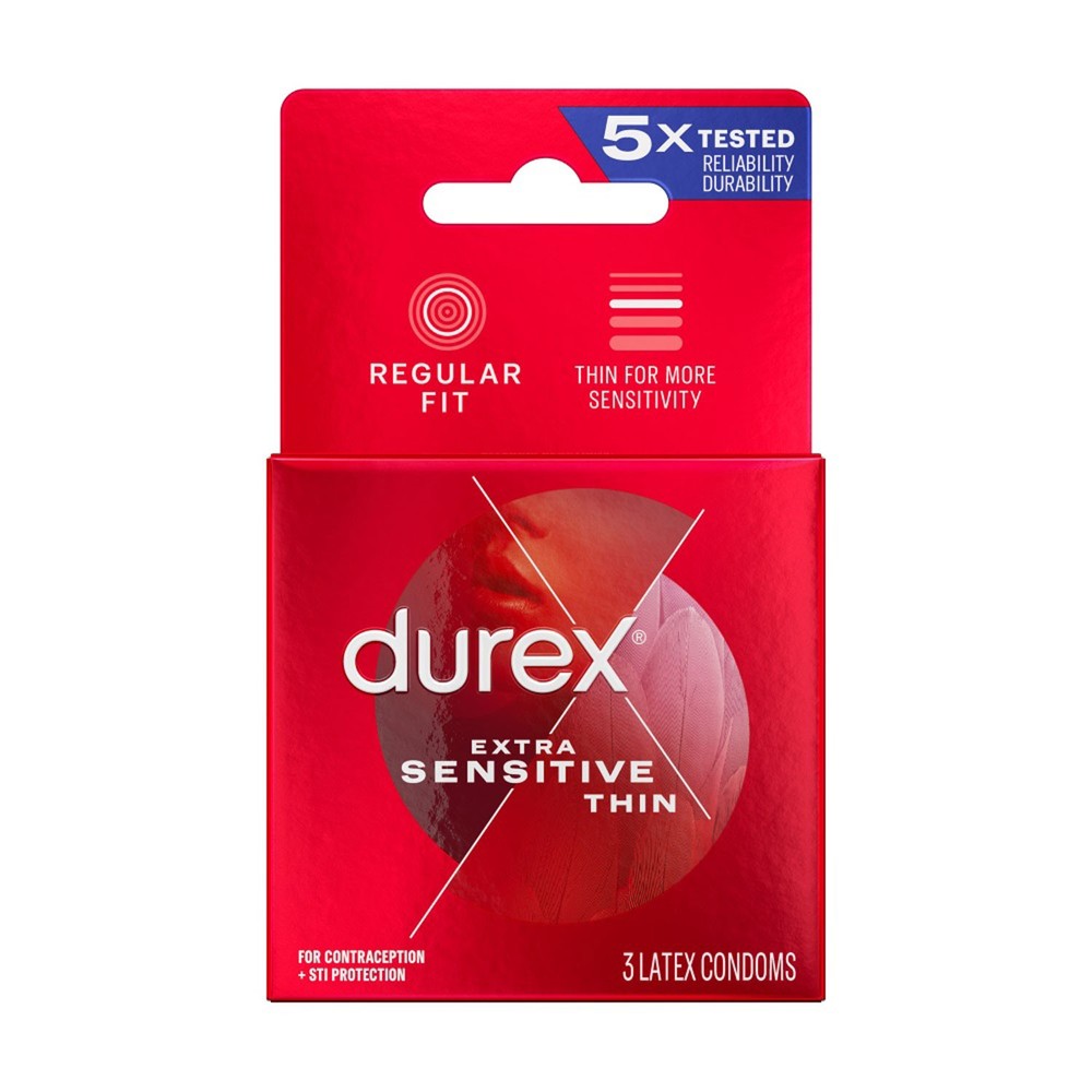 Durex Extra Sensitive Thin Condoms 3 Count Hp-Pm129
