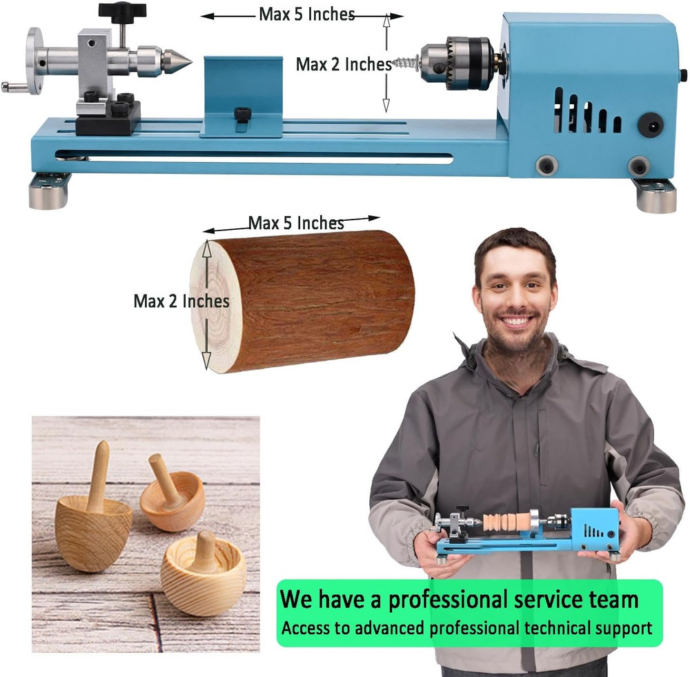 Mini Lathe Machine Multi-Purpose Lathe with Professional Tools Torno Para Madera