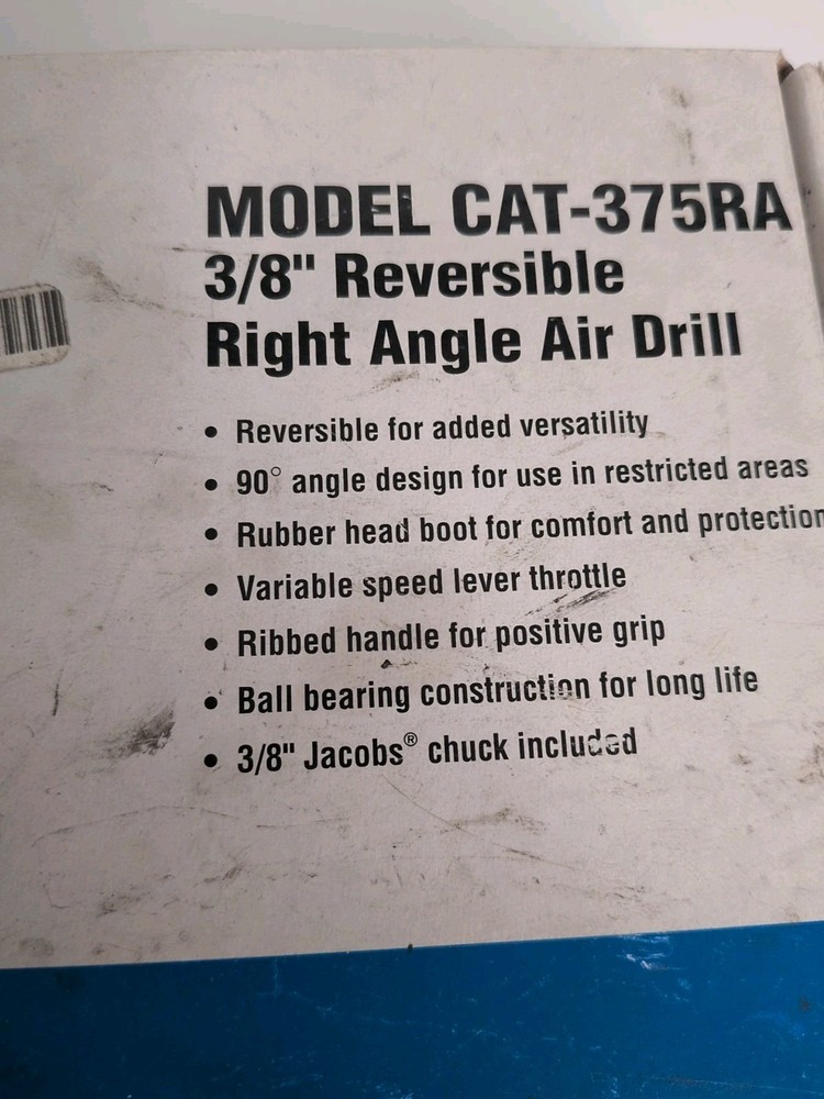 Cornwell Tools 3/8” Reversible Right Angle Air Drill with Head Boot CAT375RA