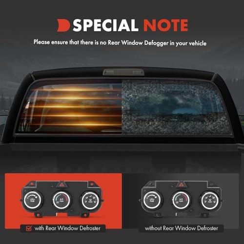 Heater Climate Control Panel Module Compatible with Ram Vehicles - 2016 2017