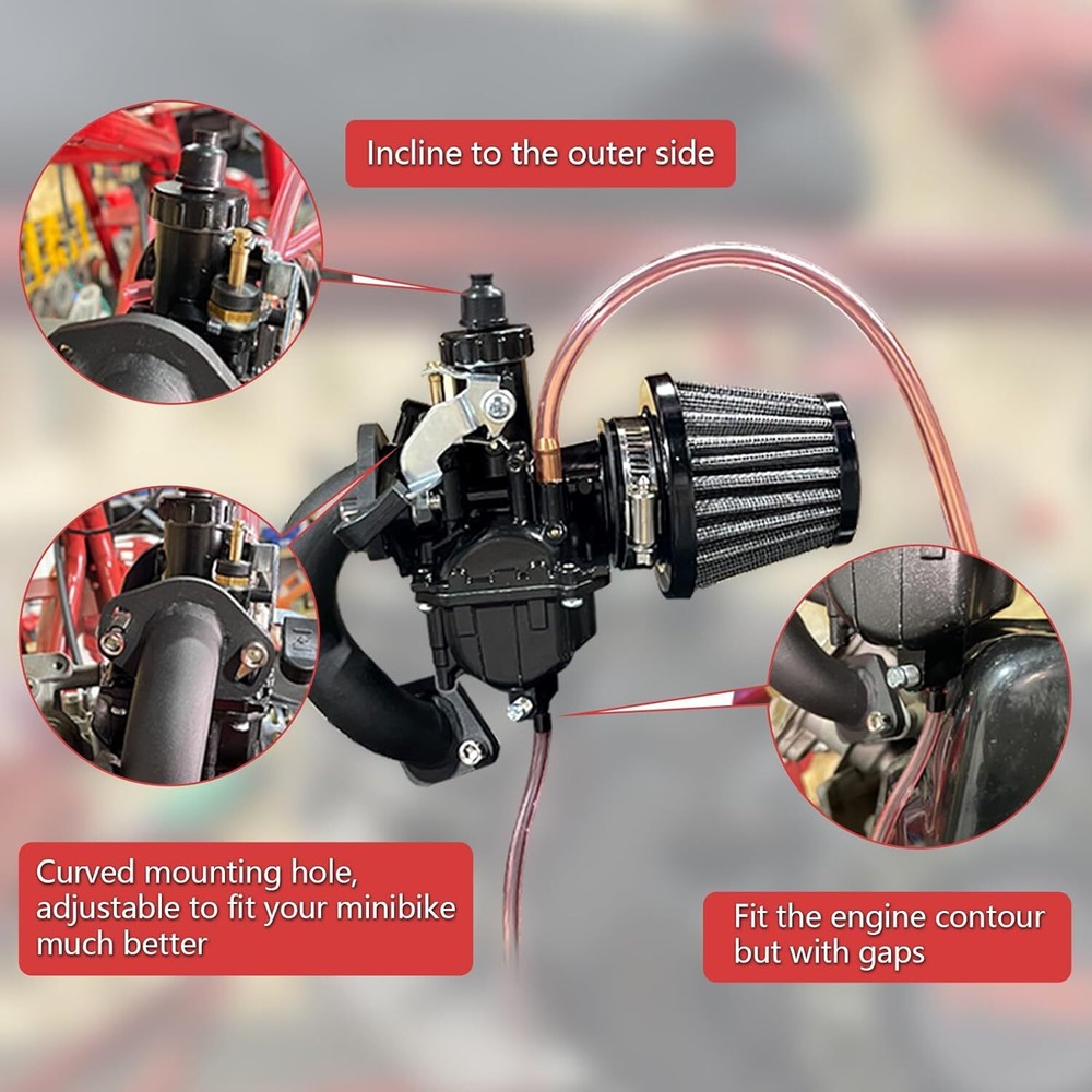 Inverted Intake Manifold For Coleman 196cc Mini bike Predator Ghost 212 224cc