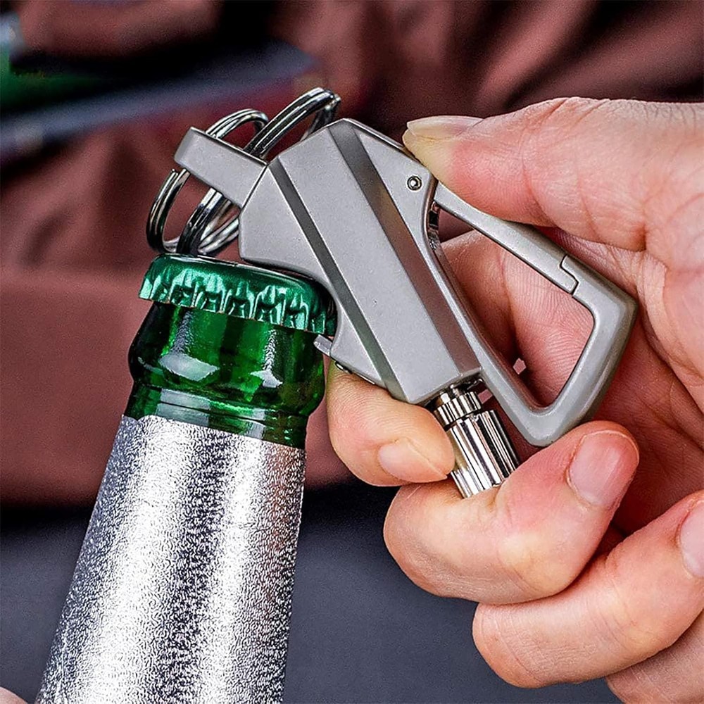 YUSUD 2 Pack Permanent Match Infinity Lighter with Multitool Grey and Gold