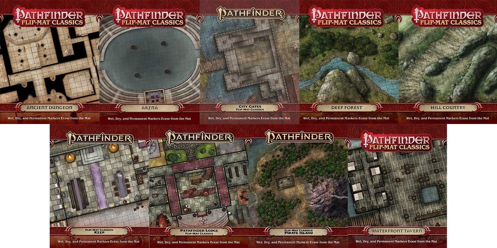 Pathfinder Flip-Mat Classic: Assorted Maps, OOP, Arena, Keep, Pirate, + More
