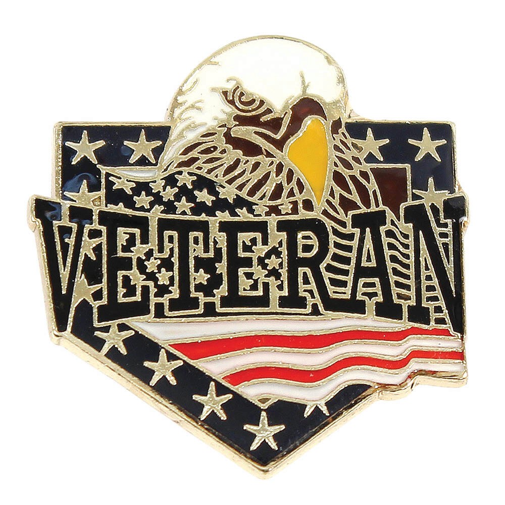 Veteran Eagle Black Lapel Pin 994188