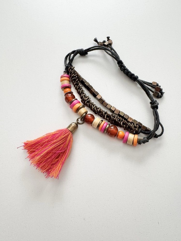 Handmade Boho Beaded Bracelet Unisex Adjustable