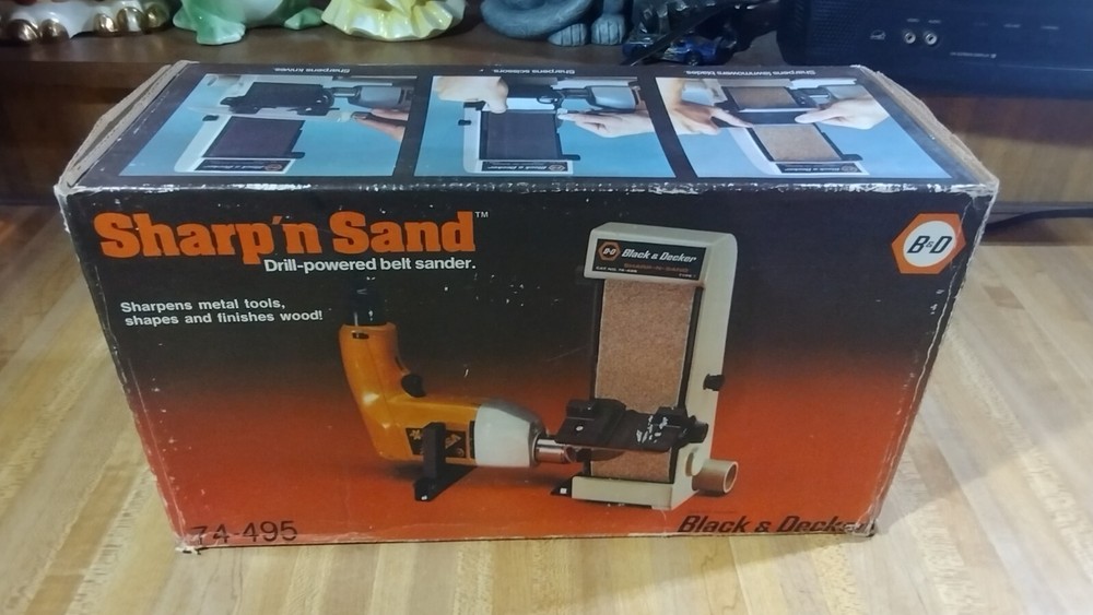 Black & Decker Sharp n' Sand Drill Powered Belt Sander,new!