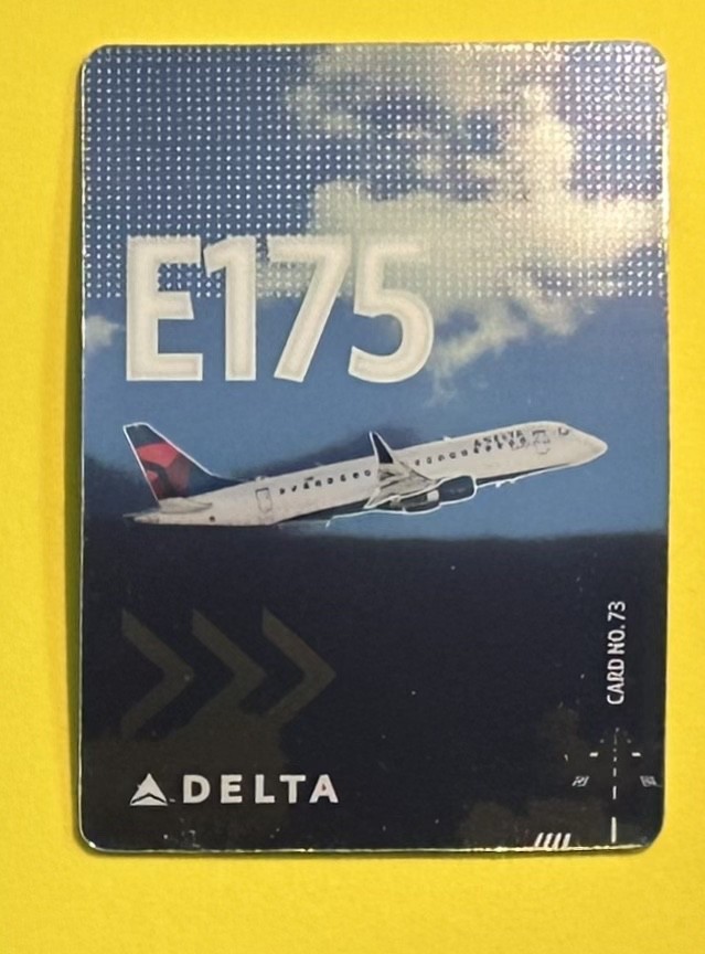 🔥 HOT 2025 Delta Trading Card Embraer E175 Pristine Condition!