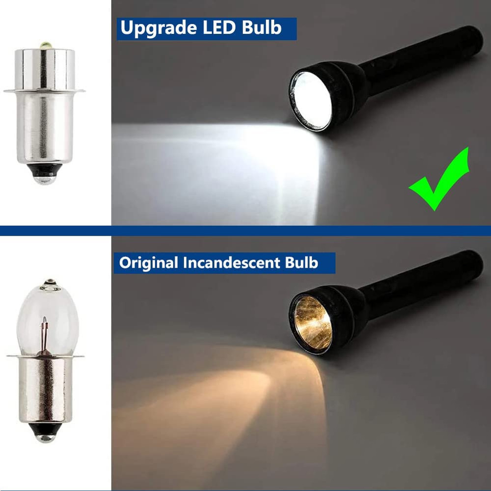 Conversion Upgrade LED Bulb Replacement Compatible for Maglite Flashlight 3 4 5