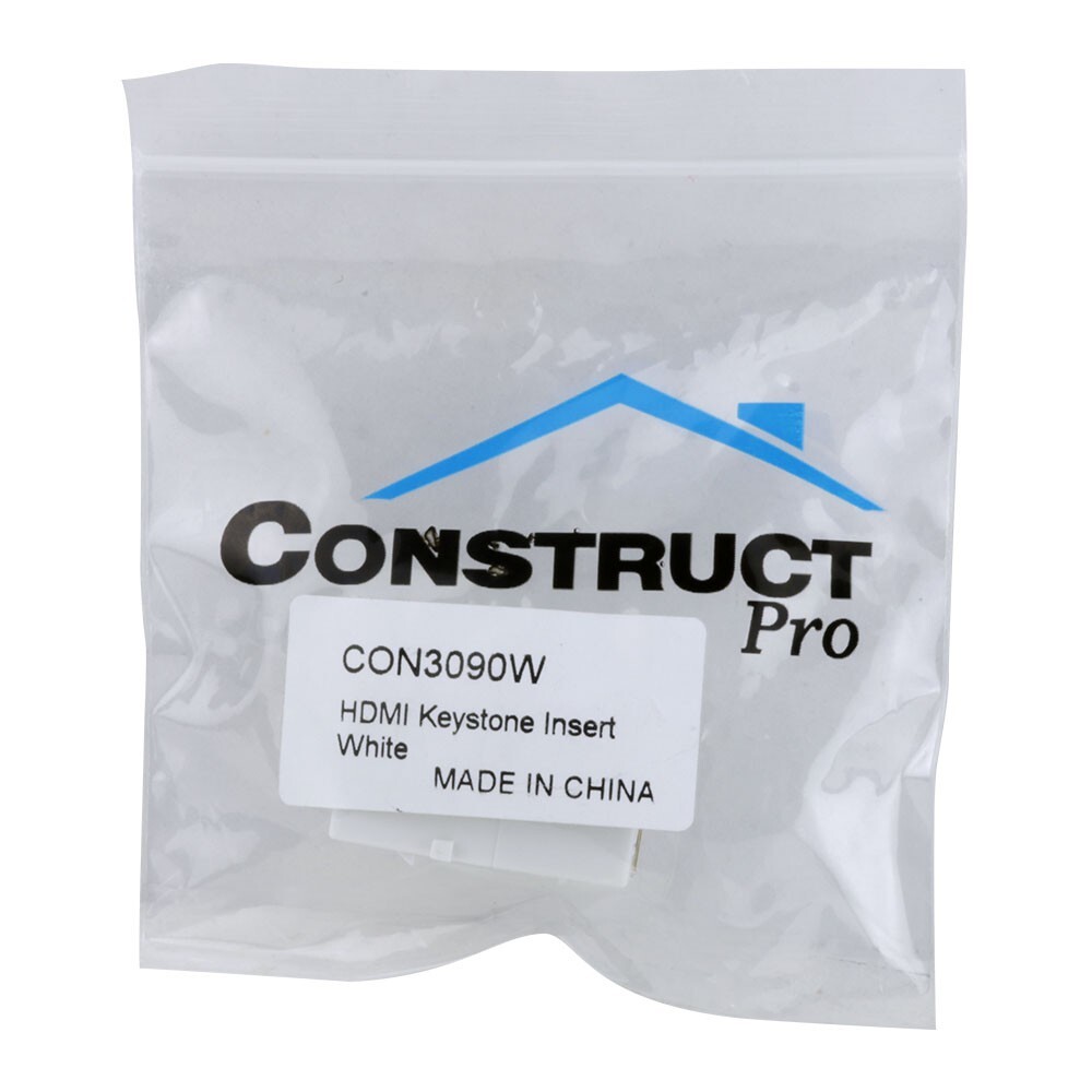 Construct Pro HDMI Keystone Jack Pass-Through Insert (White)
