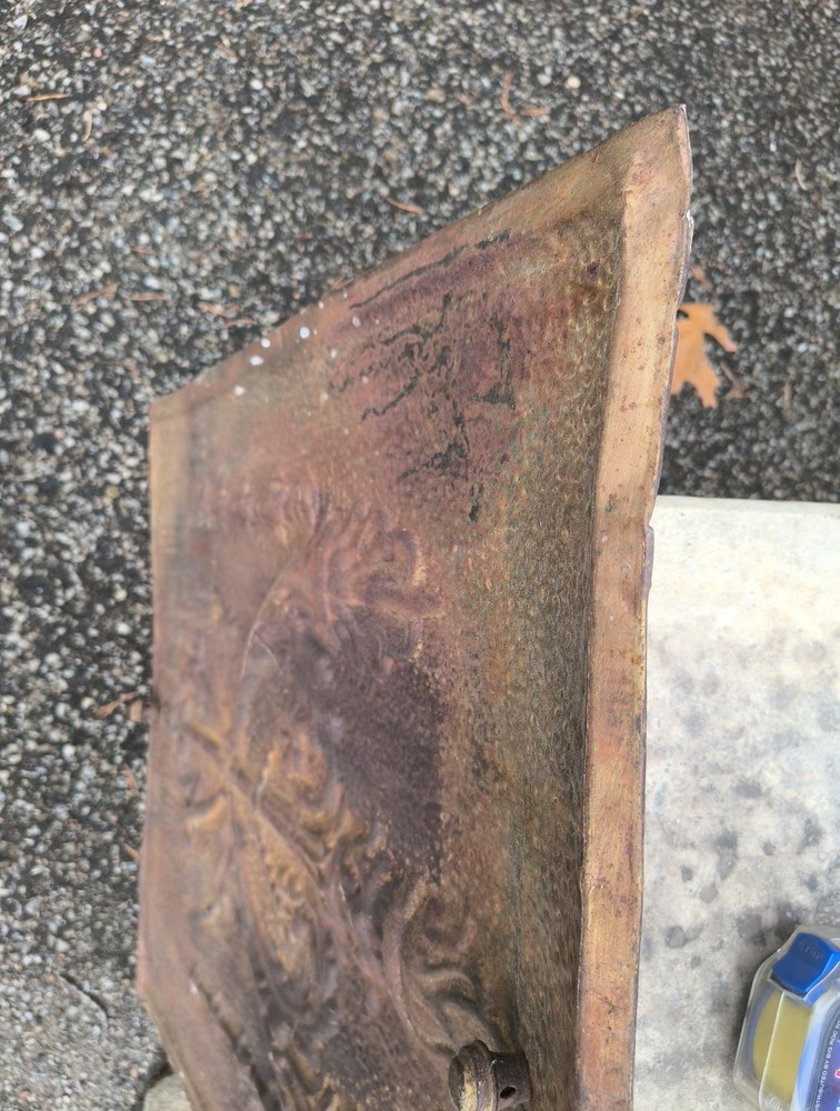 Antique Tin Fireplace Cover