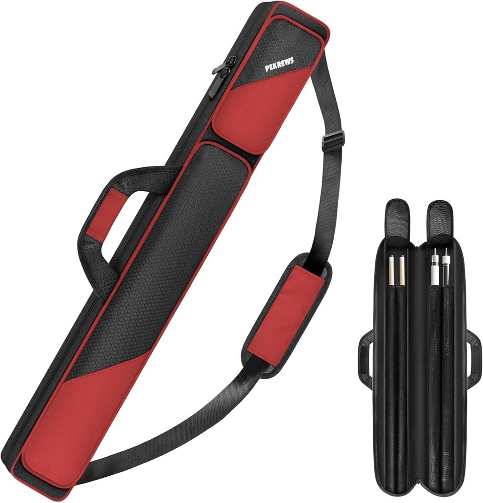 Functional Pool Cue Carry Bag with Protective Padding and Multiple Compartments