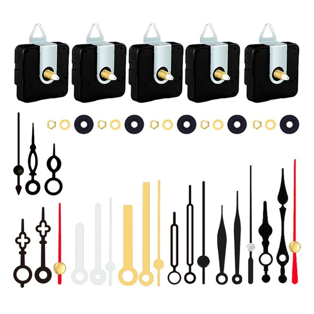 Silent Battery Powered Quartz Clock Movement Replacement Kit with Hands