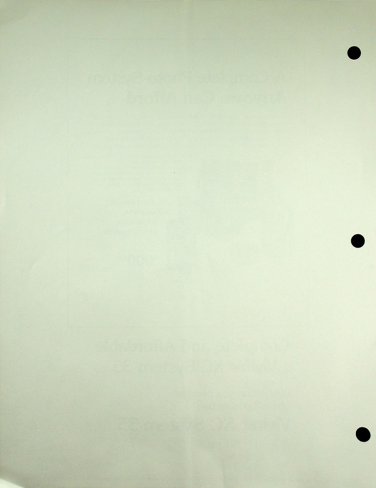 Vivitar XC System 35 Camera Single Page Original Promotional Ad