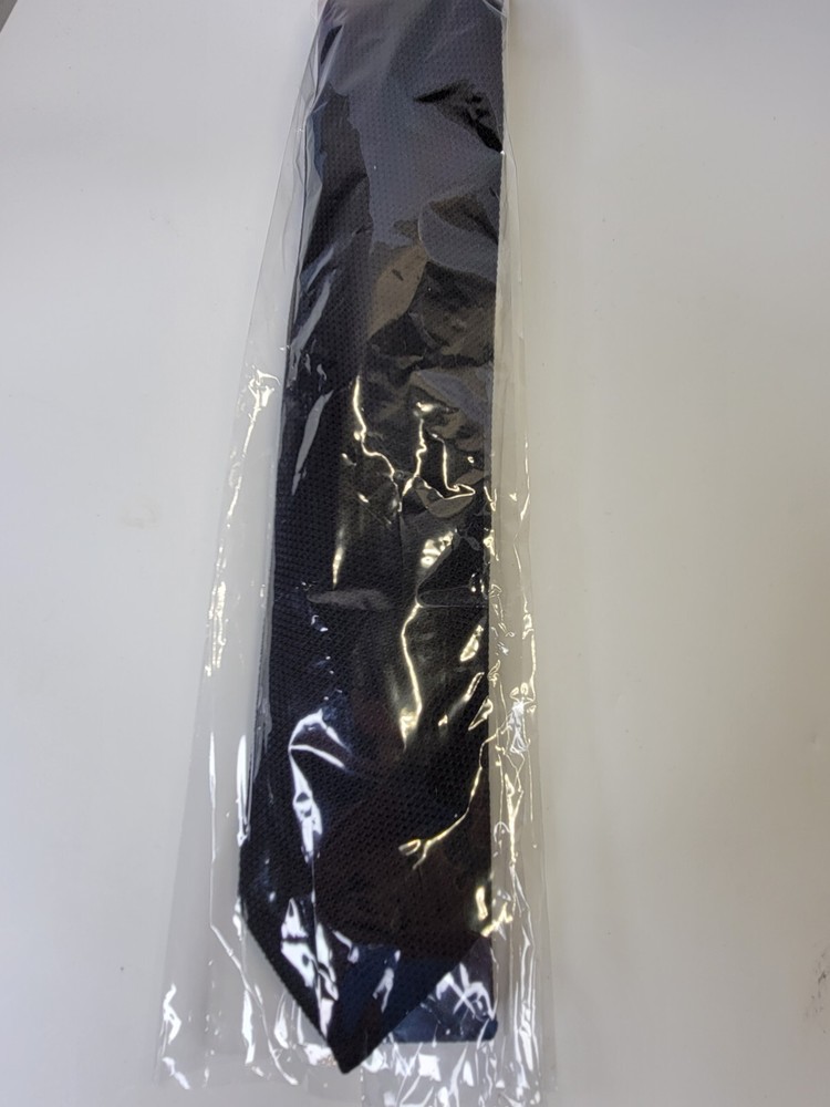 Hideoki Bespoke Men's Tie Black Textured 3"