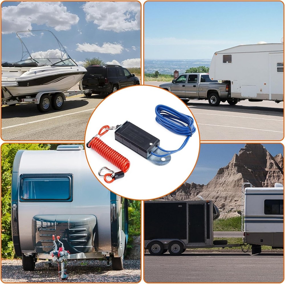 1.9M 6Ft Trailer Breakaway Switch Break Control Electric Brake Switch Kit