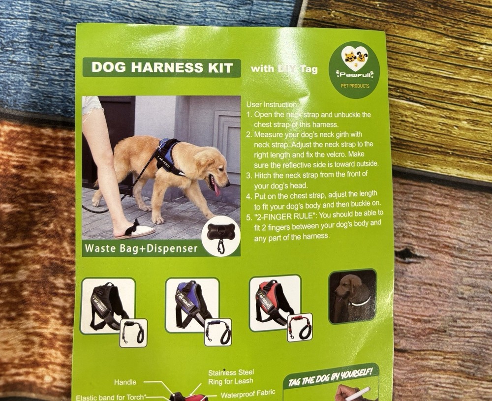 PAWFULL 🐾No Pull Reflective D🐶G Harness KiT | BLACK