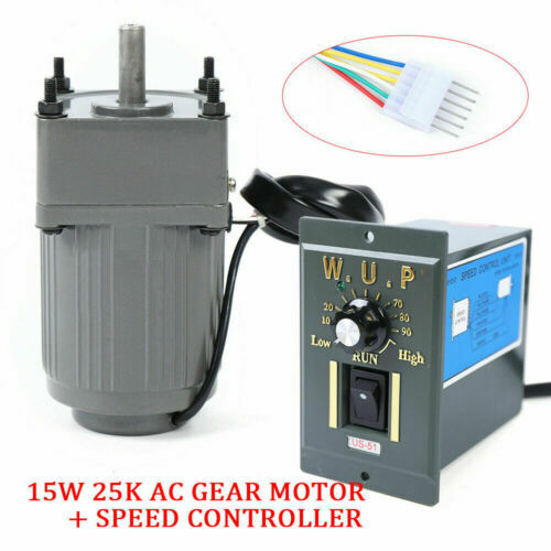 AC110V 54RPM Gear Box Motor 25K High Torque Reversible Variable Speed Controller