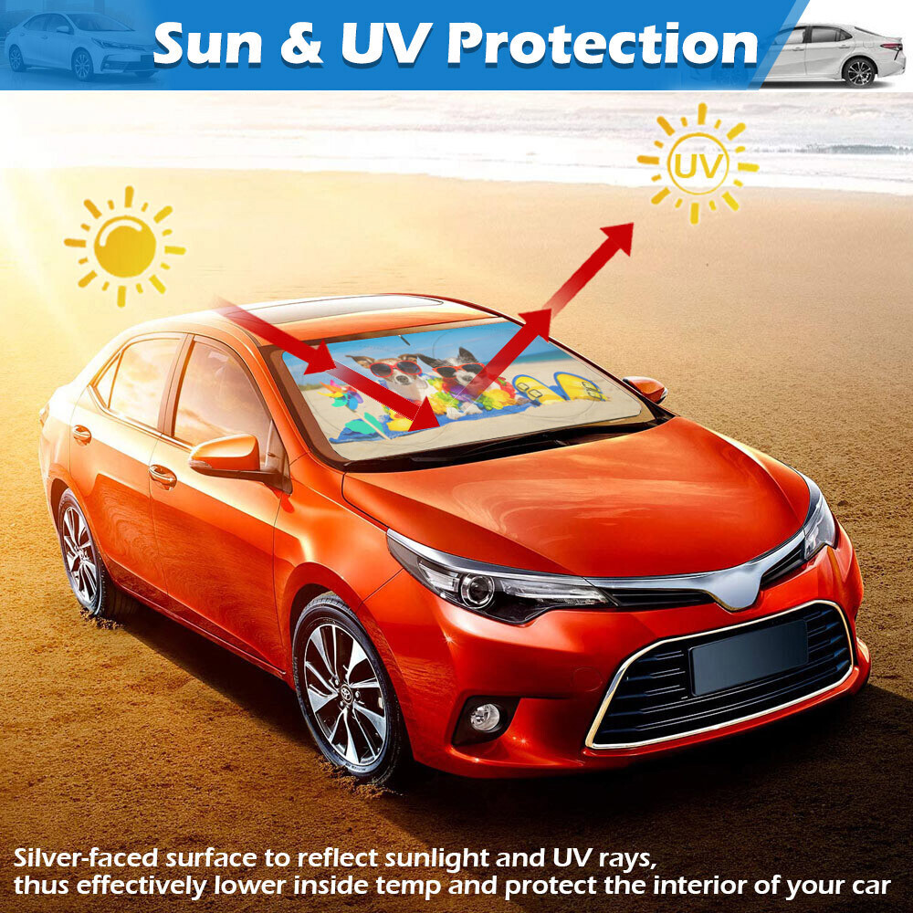 Large Car Window Sun Shade Cover Foldable Front Windshield Visor UV Block Shield