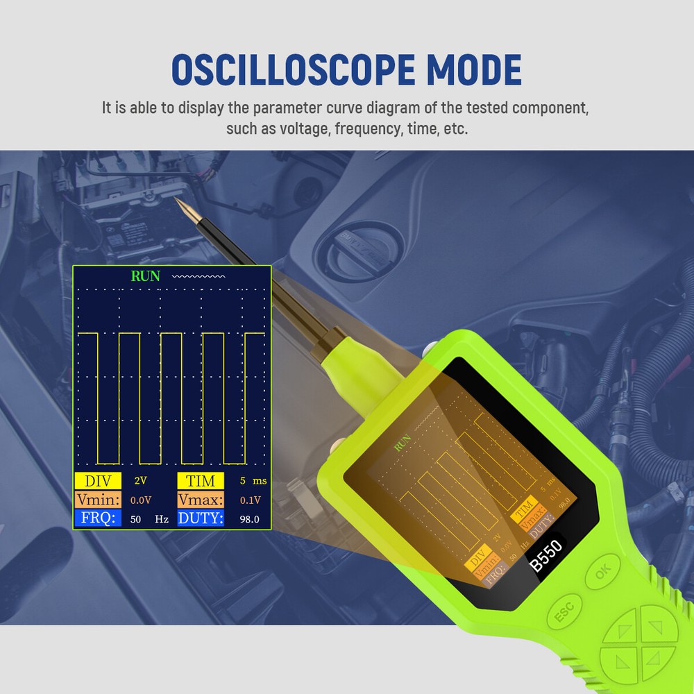 Digital Car Electrical Circuit Tester Diagnostic W/ Multimeter Oscilloscope Mode