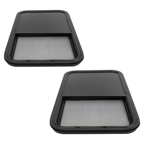 2Pcs RV Window Slide Window Rectangular Vertical Clip-on Mounting Venting Window
