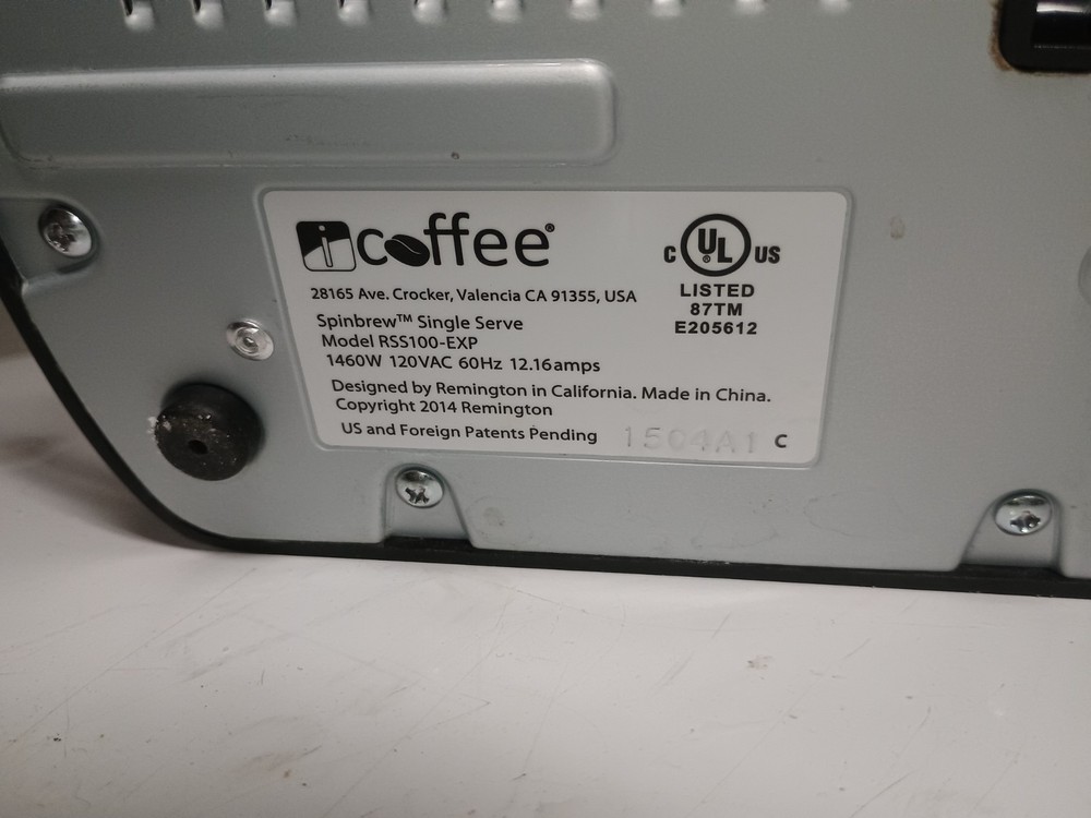 Icoffee rss100-exp single cup k-cup spin brew reusable basket