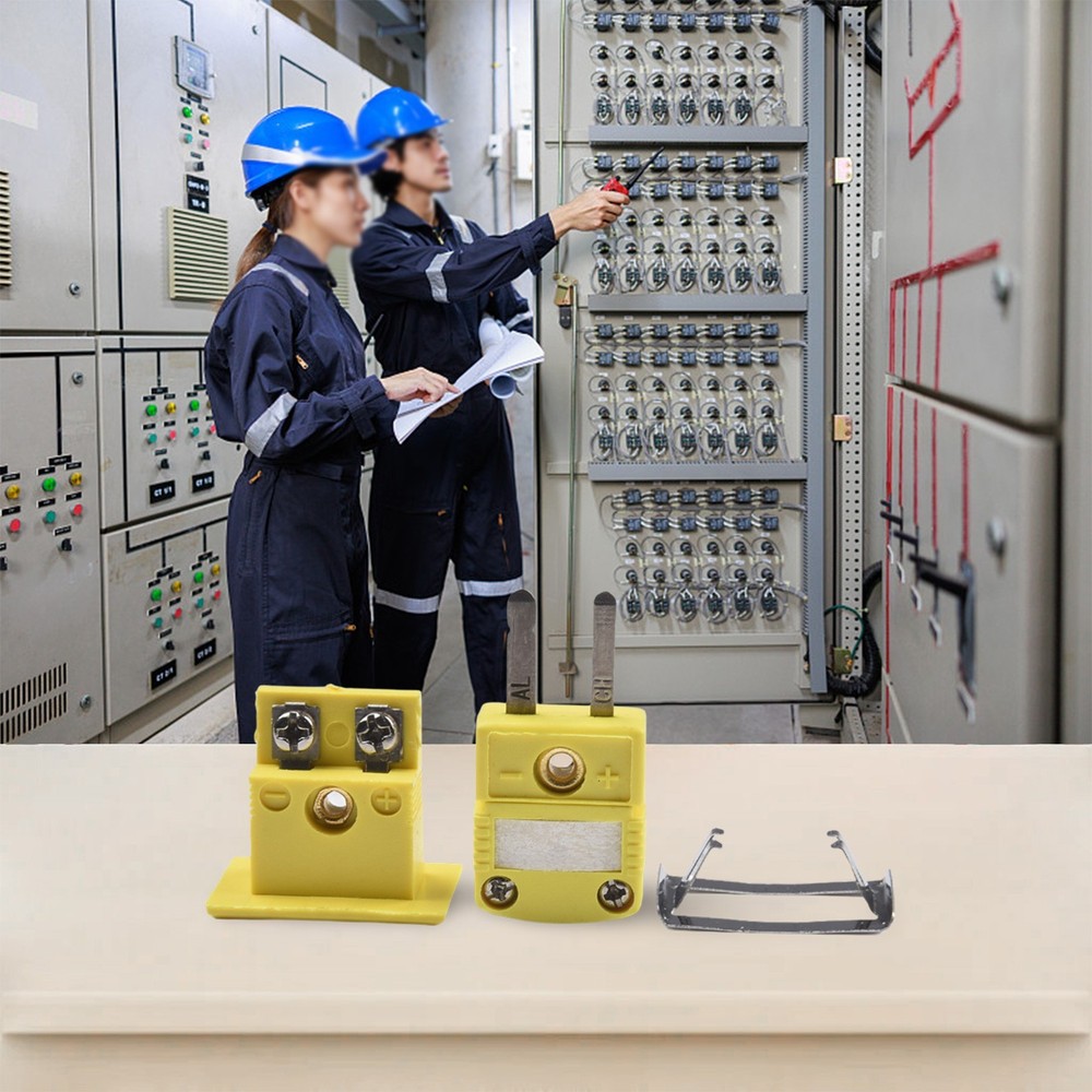 New Part Portable K Type Thermocouple Miniature Socket Yellow Panel Mount