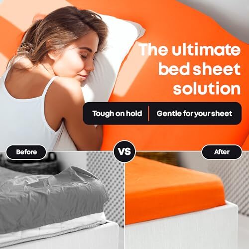 Bed Sheet Straps Set | Easy to Use Adjustable Elastic Fasteners 4 pcs White