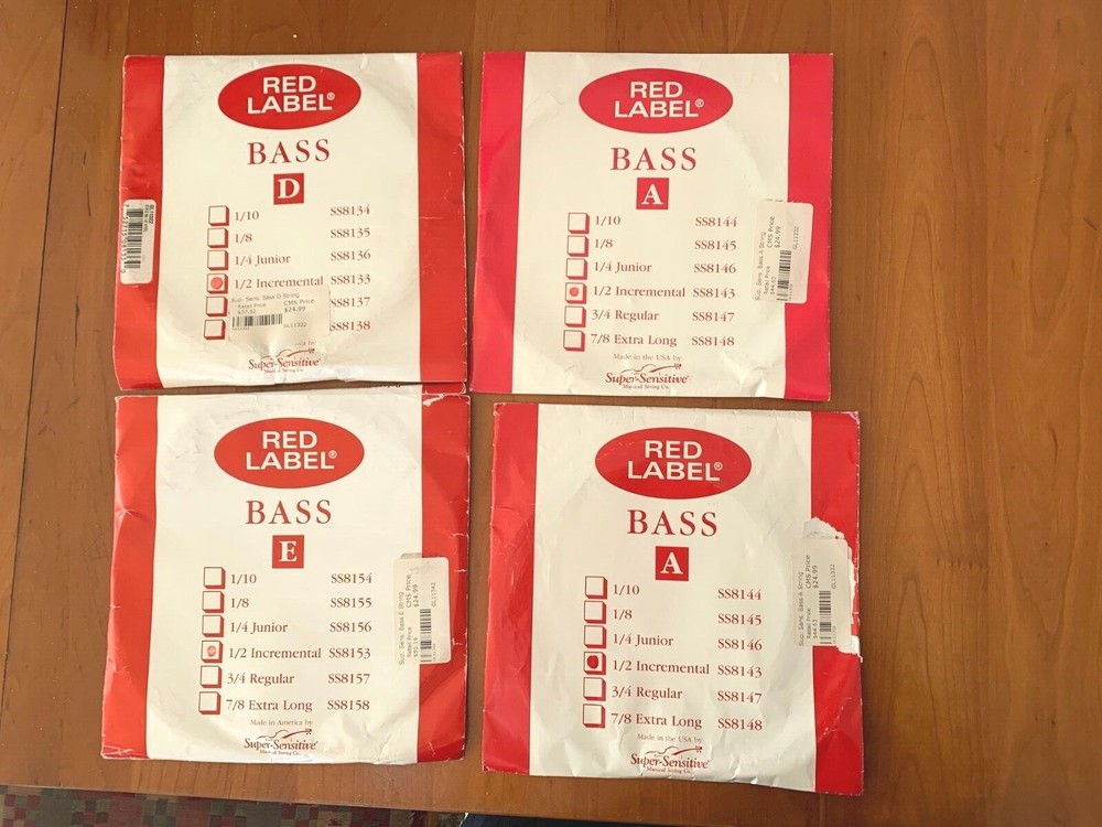 Red Label 1/2 Upright Bass Single String