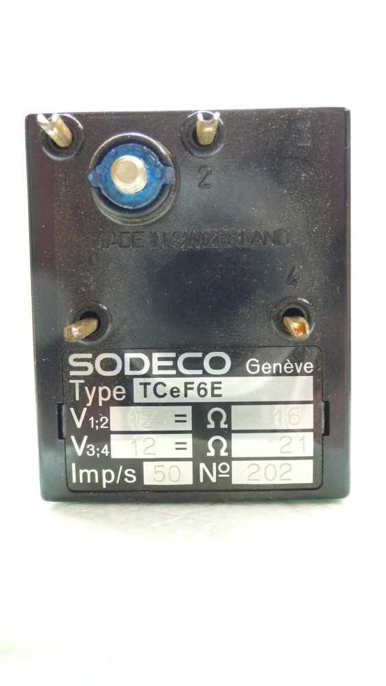 Sodeco TCeF6E 12V Analog Counter 6-Digit Display