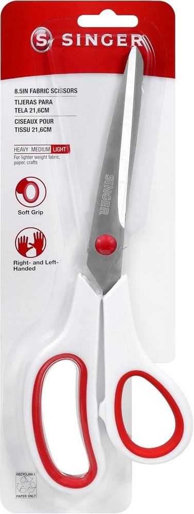 Fabric Scissors W/ Comfort Grip 1-pack Red & White