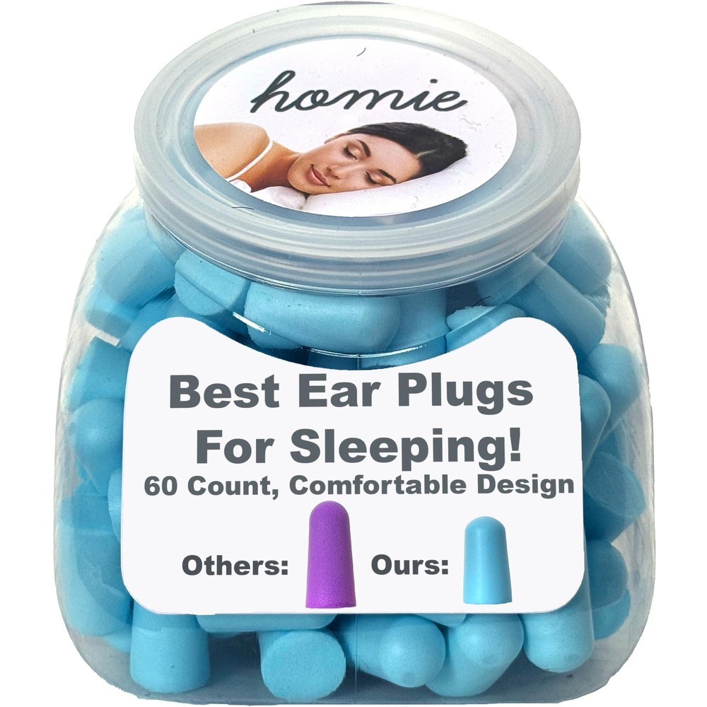 Foam Earplugs for Sleeping, 60 Pair - 33dB Highest NRR, Comfortable Ear Plugs...
