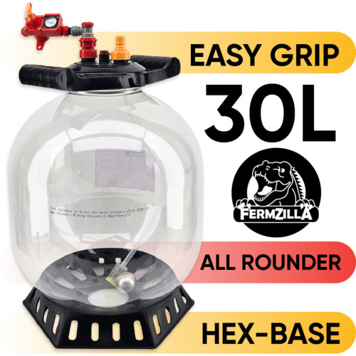 FermZilla All Rounder Easy-Grip Pressure Fermenter Starter Kit | 7.9 gal. | 30 L