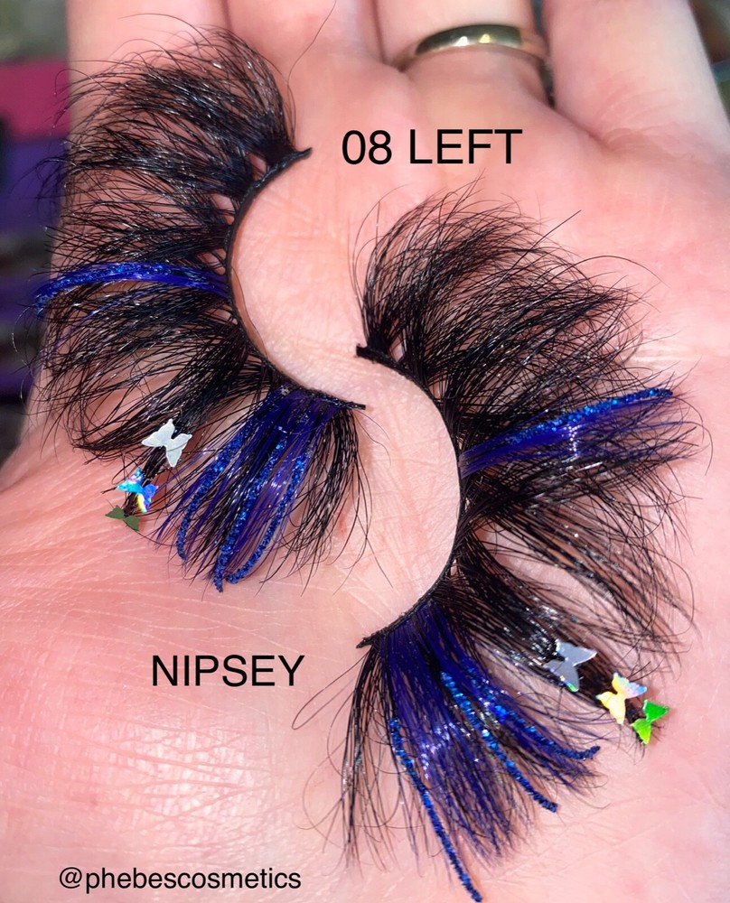 Glitter Mink Lashes, handmade 