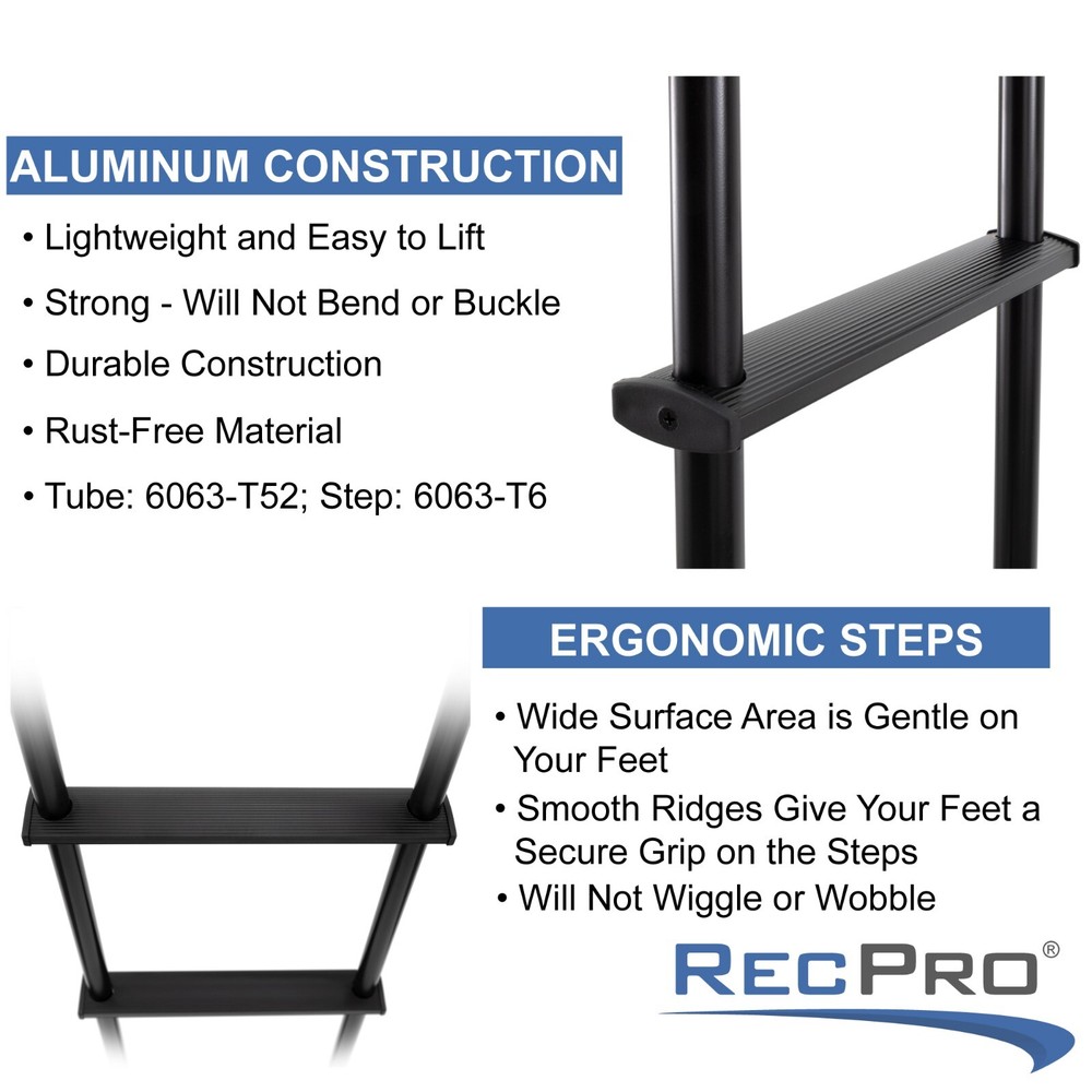 RV Toy Hauler Low Profile Ladder Universal 76" Collapsible