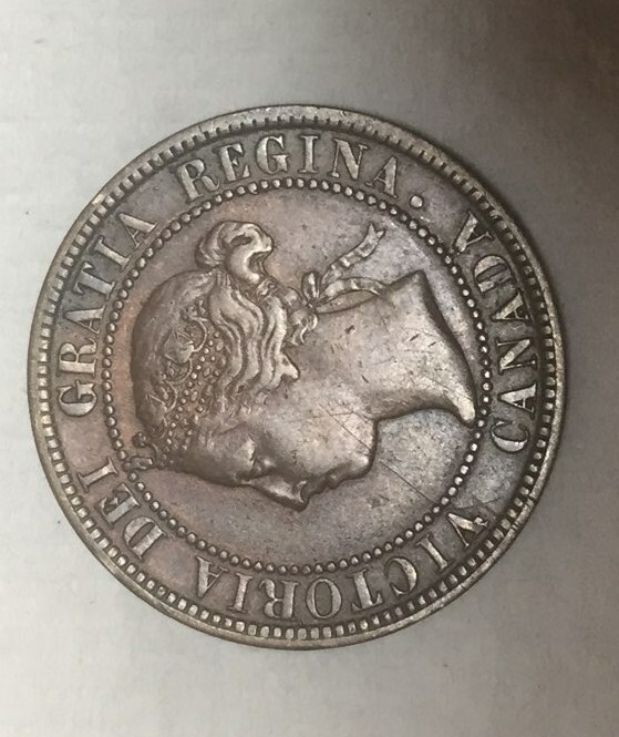 Canada 1893 Large Cent 1c Nice Choice large cent coin, high grade