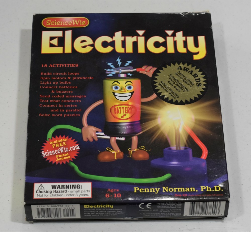 ScienceWiz Electricity 18 Projects Kids Educational Science Book & Activity Kit