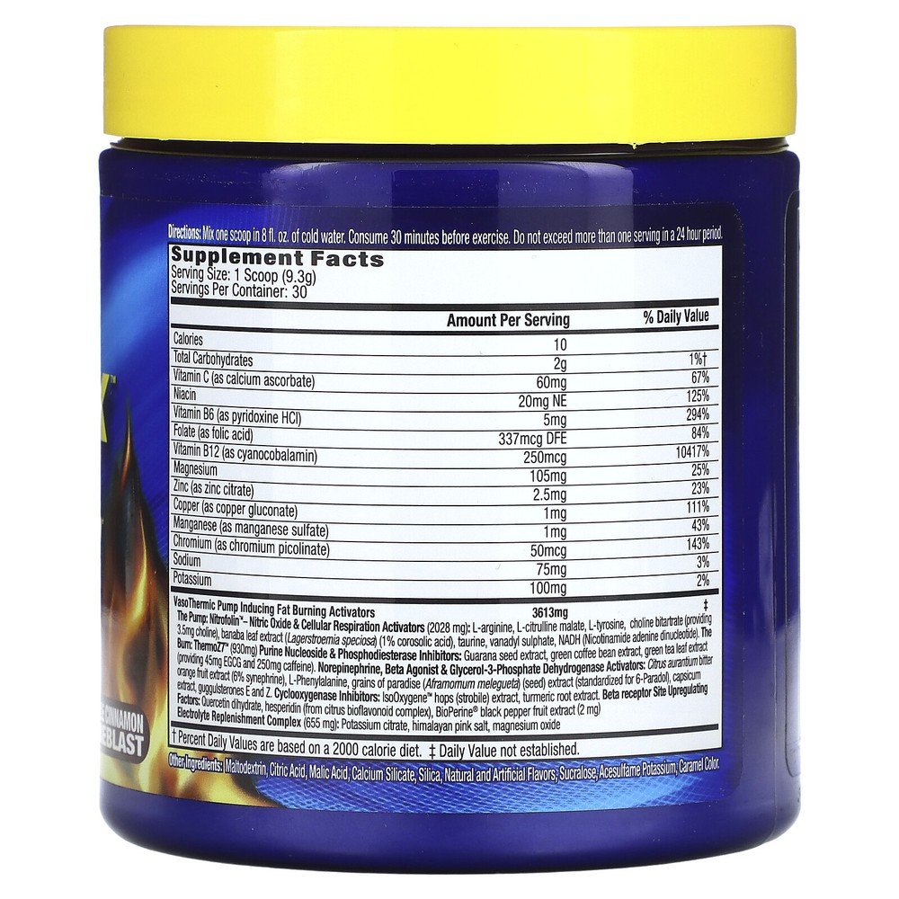 Anadrox Pump & Burn, Pre-Workout Amplifier, Apple Cinnamon Fireblast, 9.84 oz